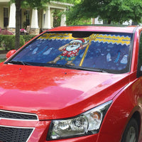 Barbados Christmas Auto Sun Shade Trident Dabbing Santa - Wonder Print Shop