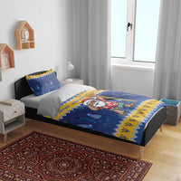 Barbados Christmas Bedding Set Trident Dabbing Santa - Wonder Print Shop