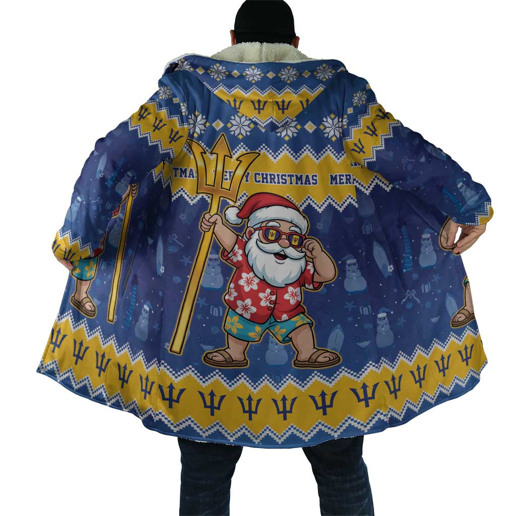 Barbados Christmas Cloak Trident Dabbing Santa - Wonder Print Shop