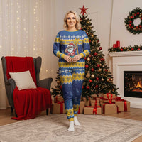 Barbados Christmas Pajama Set Trident Dabbing Santa - Wonder Print Shop