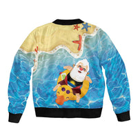Antigua and Barbuda Christmas Bomber Jacket Chilling Santa - Wonder Print Shop