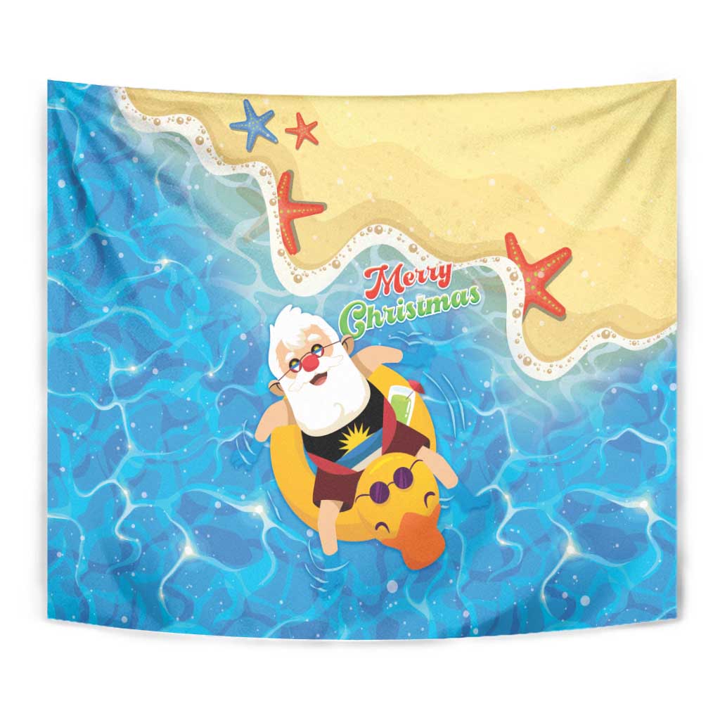 Antigua and Barbuda Christmas Tapestry Chilling Santa - Wonder Print Shop