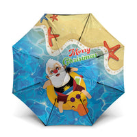 Antigua and Barbuda Christmas Umbrella Chilling Santa - Wonder Print Shop