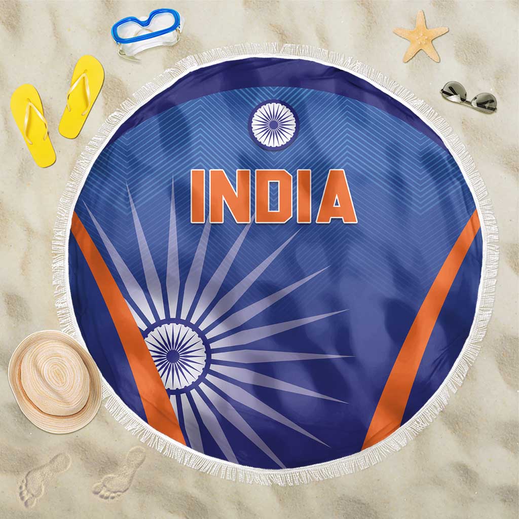 India Cricket Beach Blanket Go Champions Men In Blue LT05 - Wonder Print Shop