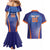 Custom India Cricket Couples Matching Mermaid Dress and Hawaiian Shirt Go Champions Men In Blue LT05 - Wonder Print Shop