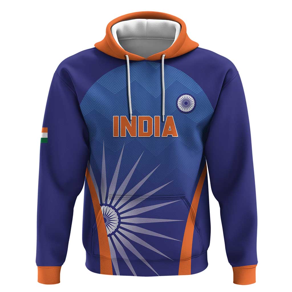 Custom India Cricket Hoodie Go Champions Men In Blue LT05 - Wonder Print Shop