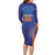 Custom India Cricket Long Sleeve Bodycon Dress Go Champions Men In Blue LT05 - Wonder Print Shop