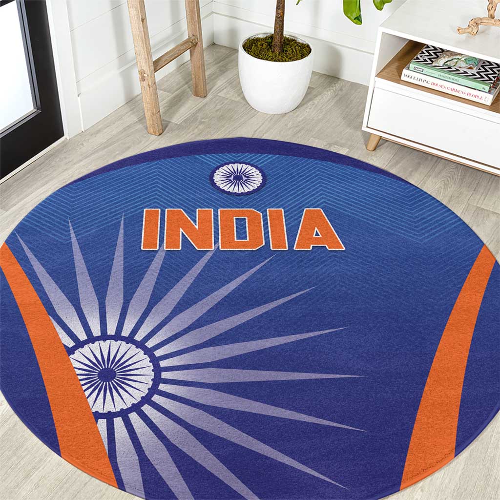 India Cricket Round Carpet Go Champions Men In Blue