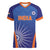 Custom India Cricket Women V-Neck T-Shirt Go Champions Men In Blue