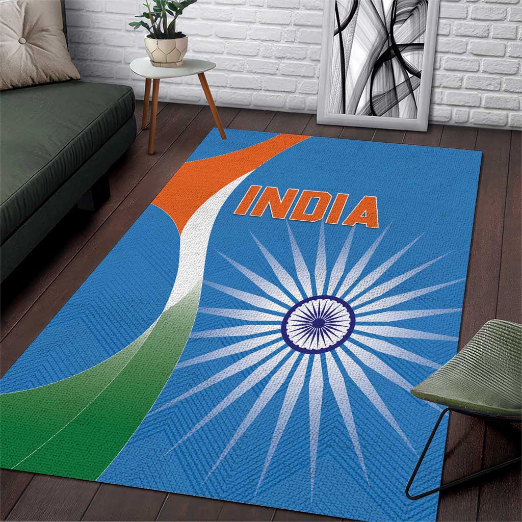 India Cricket Area Rug Sporty Style