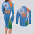 Custom India Cricket Couples Matching Long Sleeve Bodycon Dress and Long Sleeve Button Shirt Sporty Style LT05 - Wonder Print Shop