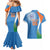 Custom India Cricket Couples Matching Mermaid Dress and Hawaiian Shirt Sporty Style LT05 - Wonder Print Shop