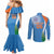 Custom India Cricket Couples Matching Mermaid Dress and Long Sleeve Button Shirt Sporty Style