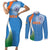 Custom India Cricket Couples Matching Short Sleeve Bodycon Dress and Long Sleeve Button Shirt Sporty Style LT05 - Wonder Print Shop