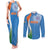 Custom India Cricket Couples Matching Tank Maxi Dress and Long Sleeve Button Shirt Sporty Style LT05 - Wonder Print Shop