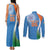 Custom India Cricket Couples Matching Tank Maxi Dress and Long Sleeve Button Shirt Sporty Style LT05 - Wonder Print Shop