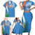 Custom India Cricket Family Matching Short Sleeve Bodycon Dress and Hawaiian Shirt Sporty Style LT05 - Wonder Print Shop