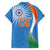 Custom India Cricket Family Matching Short Sleeve Bodycon Dress and Hawaiian Shirt Sporty Style LT05 - Wonder Print Shop