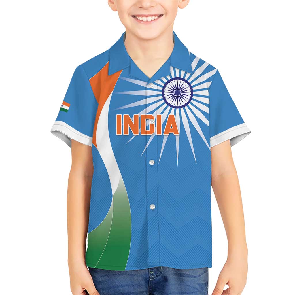 Custom India Cricket Kid Hawaiian Shirt Sporty Style LT05 - Wonder Print Shop