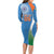 Custom India Cricket Long Sleeve Bodycon Dress Sporty Style LT05 - Wonder Print Shop