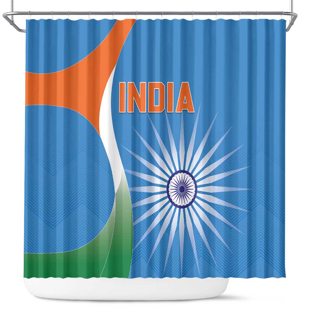 India Cricket Shower Curtain Sporty Style