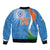 Custom India Cricket Sleeve Zip Bomber Jacket Sporty Style