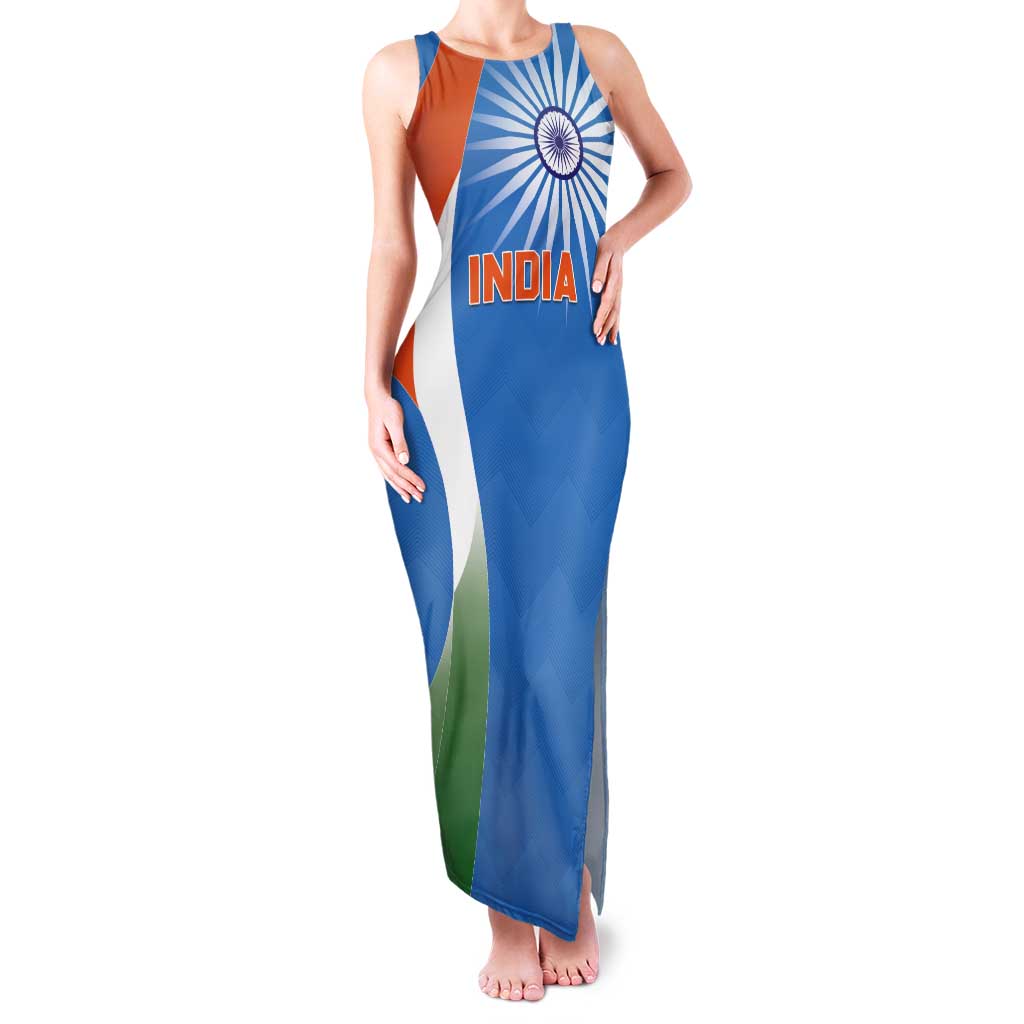 Custom India Cricket Tank Maxi Dress Sporty Style