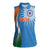 Custom India Cricket Women Sleeveless Polo Shirt Sporty Style