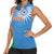 Custom India Cricket Women Sleeveless Polo Shirt Sporty Style