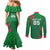 Custom Bangladesh Cricket Couples Matching Mermaid Dress and Long Sleeve Button Shirt Go Champions The Tigers