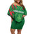 Custom Bangladesh Cricket Family Matching Off Shoulder Short Dress and Hawaiian Shirt Go Champions The Tigers LT05 - Wonder Print Shop