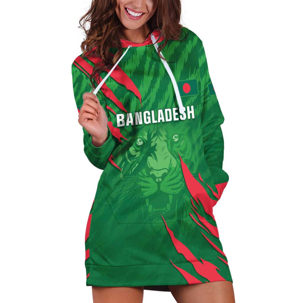 Custom Bangladesh Cricket Hoodie Dress Go Champions The Tigers LT05 - Wonder Print Shop