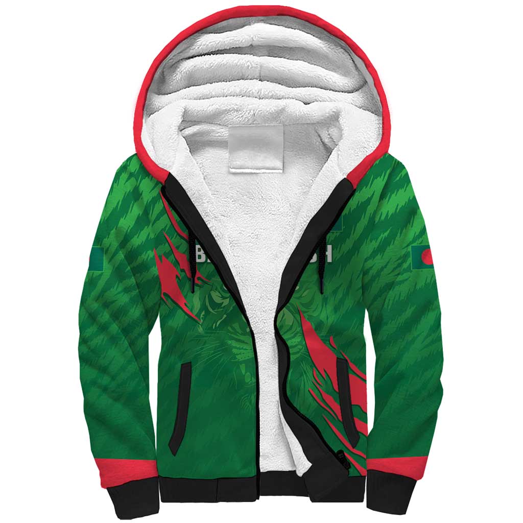 Custom Bangladesh Cricket Sherpa Hoodie Go Champions The Tigers