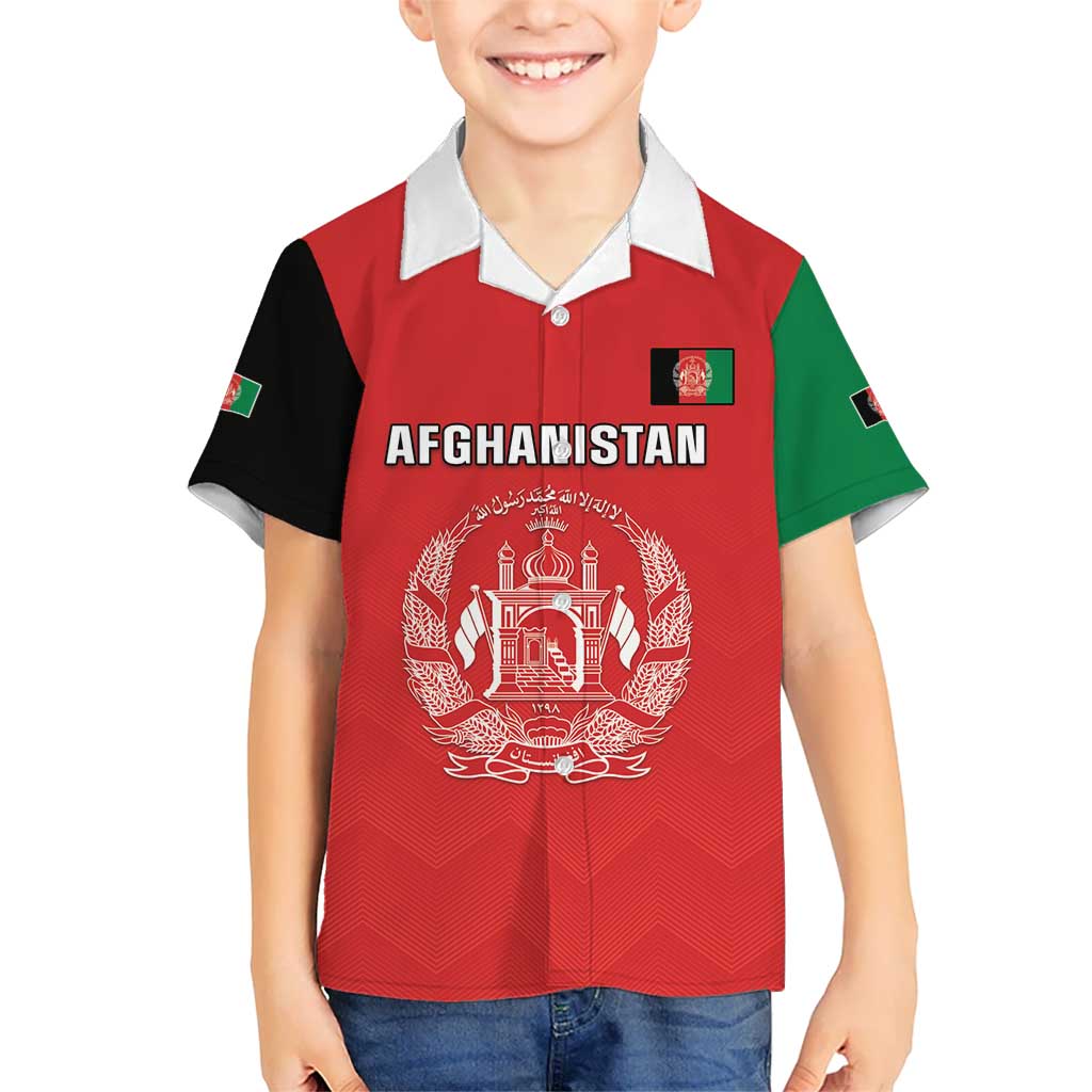 Custom Afghanistan Cricket Kid Hawaiian Shirt Flag Style LT05 - Wonder Print Shop