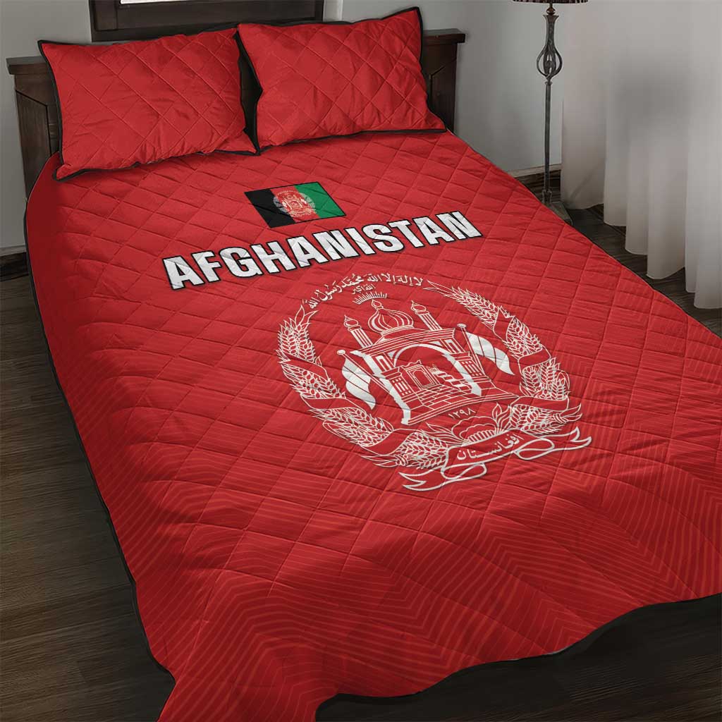 Afghanistan Cricket Quilt Bed Set Flag Style LT05 - Wonder Print Shop