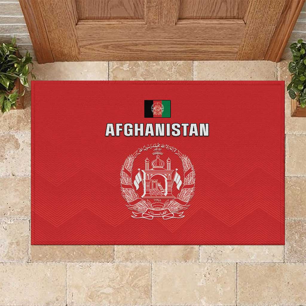 Afghanistan Cricket Rubber Doormat Flag Style LT05 - Wonder Print Shop