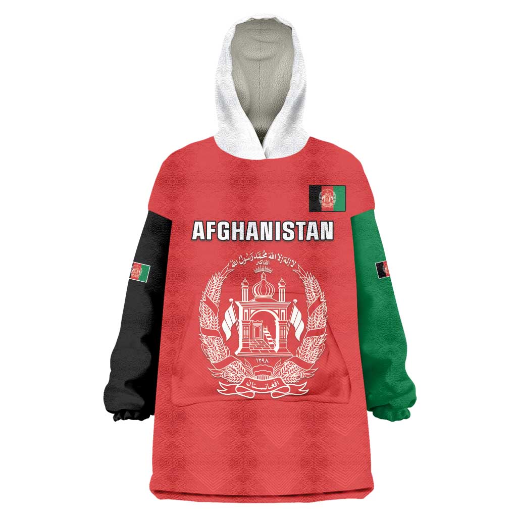 Custom Afghanistan Cricket Wearable Blanket Hoodie Flag Style