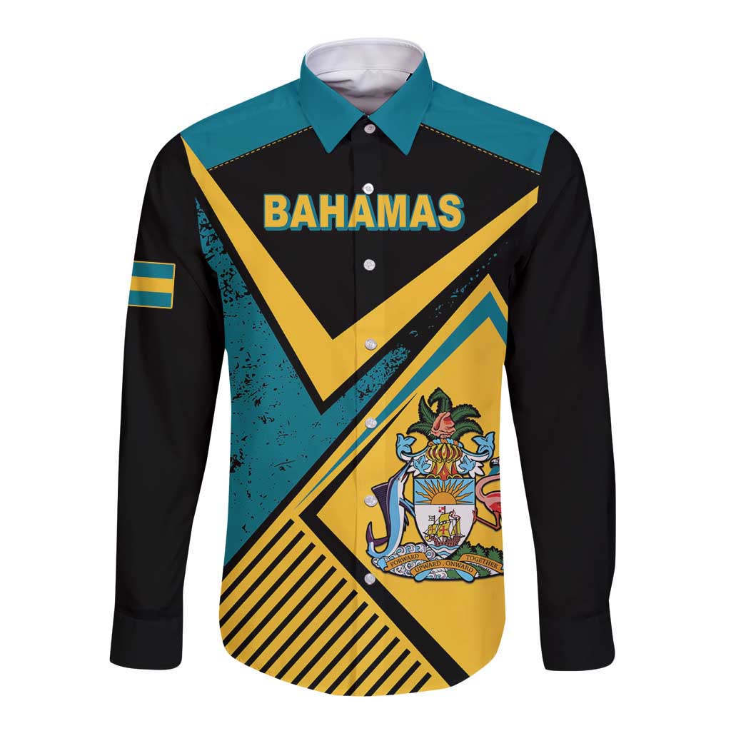 Personalized Bahamas Long Sleeve Button Shirt Coat Of Arms Unique Style