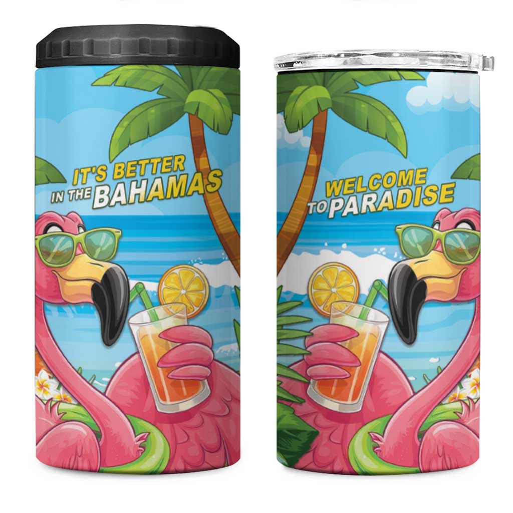 Bahamas Beach 4 in 1 Can Cooler Tumbler Welcome To Paradise