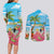 Bahamas Beach Couples Matching Long Sleeve Bodycon Dress and Long Sleeve Button Shirt Welcome To Paradise