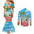 Bahamas Beach Couples Matching Mermaid Dress and Long Sleeve Button Shirt Welcome To Paradise