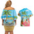 Bahamas Beach Couples Matching Off Shoulder Short Dress and Hawaiian Shirt Welcome To Paradise