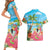 Bahamas Beach Couples Matching Short Sleeve Bodycon Dress and Hawaiian Shirt Welcome To Paradise