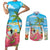 Bahamas Beach Couples Matching Short Sleeve Bodycon Dress and Long Sleeve Button Shirt Welcome To Paradise