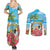 Bahamas Beach Couples Matching Summer Maxi Dress and Long Sleeve Button Shirt Welcome To Paradise