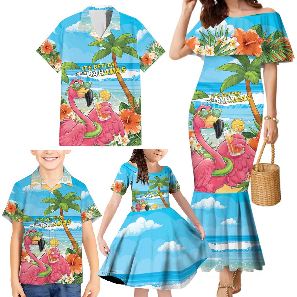 Bahamas Beach Family Matching Mermaid Dress and Hawaiian Shirt Welcome To Paradise