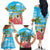 Bahamas Beach Family Matching Off The Shoulder Long Sleeve Dress and Hawaiian Shirt Welcome To Paradise