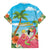 Bahamas Beach Family Matching Off The Shoulder Long Sleeve Dress and Hawaiian Shirt Welcome To Paradise