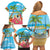 Bahamas Beach Family Matching Off Shoulder Short Dress and Hawaiian Shirt Welcome To Paradise