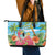 Bahamas Beach Leather Tote Bag Welcome To Paradise